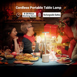 Rechargeable Table Lamp Touch Sensor LED Desktop Night Light Wireless Reading Lamp for Restaurant Hotel Bar Bedroom Decor Light