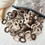 50/100Pcs Colorful Basic Nylon Ealstic Hair Ties for Girls Ponytail Hold Scrunchie Rubber Band Kid Fashion Hair Accessories