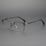 FIRADA Fashion Comfort Glasses Retro Luxury Titanium Square Eyewear Optical Prescription Eyeglasses Frame For Men Women 20363-C