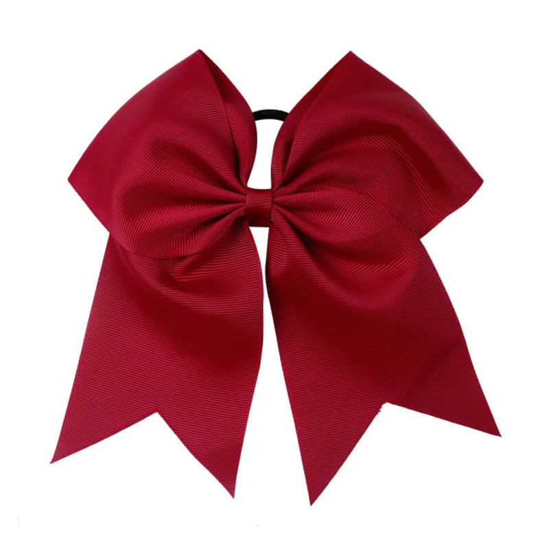 8'' Large Elastic Hair Bows Head Rope Bands Grosgrain Ribbon Hair Ties Boutique Bow Tie For Girls Headwear Hair Accessories