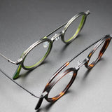 Vintage Pure Titanium Eyeglasses Frame Men Round Ultra Light Glasses Frame Women Retro Luxury Brand Designer Eyewear