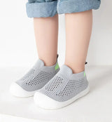 Spring Summer Toddler Shoes Breathable Knitted Kids Sneakers Boys Slip-on Tennis Shoes Girls Soft Non-slip School Casual Shoes