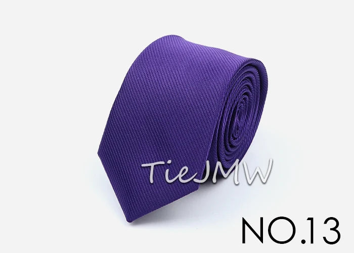 Men Solid Classic Ties Formal Striped Business 6cm Slim Necktie for Wedding Tie Skinny Groom Cravat