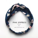 Cross elastic headband chiffon silk headband ladies headband hair accessory sports face wash