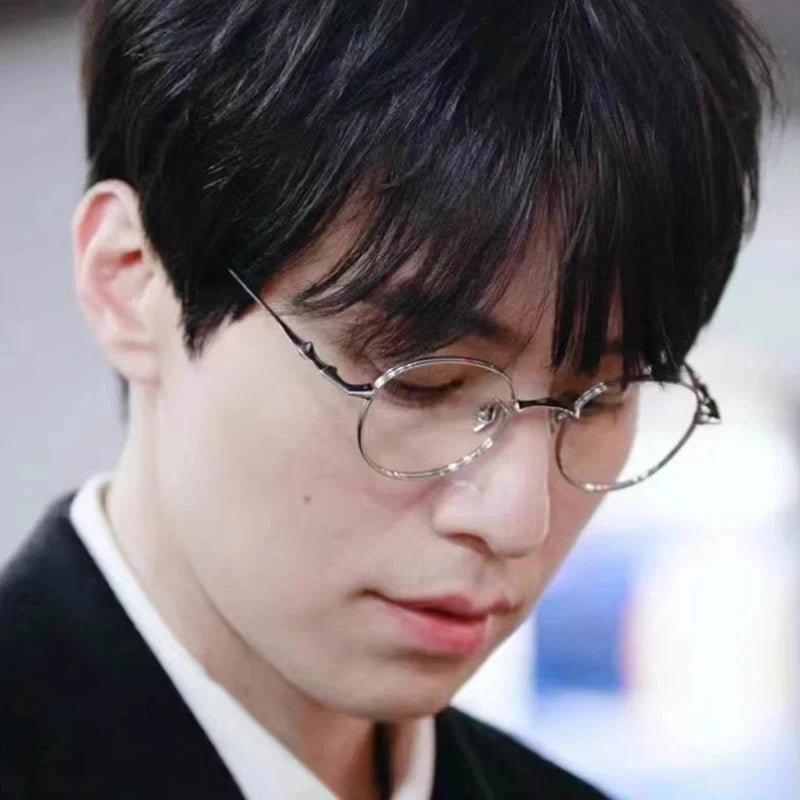 Korea Fashion Style Titanium Glasses Frames Luxury Designer Round ABA Eyeglasses Women Men Prescription Reading Eyewear