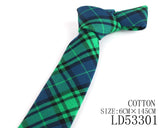 Green Color Neck Ties Casual Skinny Tie For Party Boys Girls Plaid Necktie Wedding Necktie For Groom Striped Neck Wear For Men