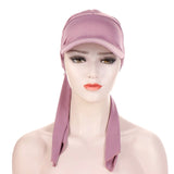 Summer Caps for Women Muslim Hijabs Solid Color Base Ball Hat Elastic Ramadan Clothing Sport Outdoor Fashion Head Scarf Women