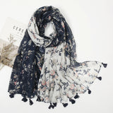 Fashion Printed Leopard Scarf Female Spring Muslim Women Hijab Scarves Tassel Large Size Headband Handkerchief Women's Bandana