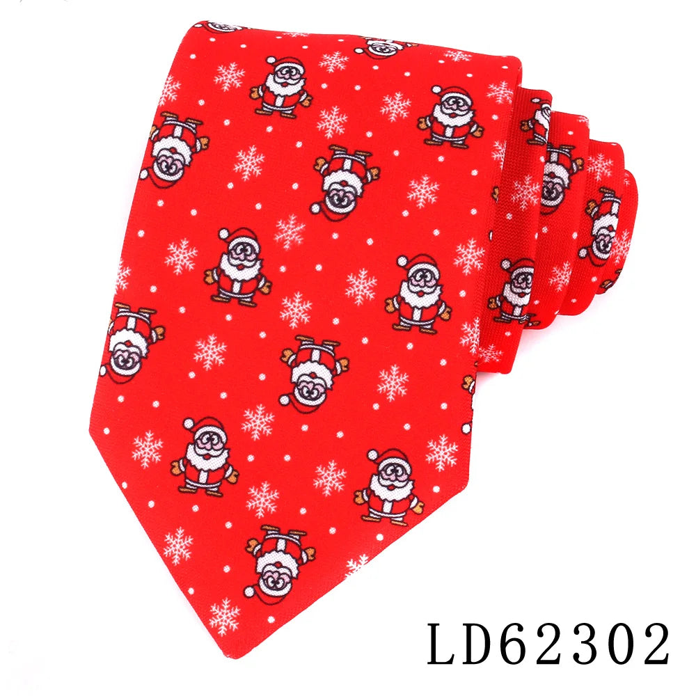 Men's Christmas Festival Theme Tie Suitable For Shirt Suit Neck Tie Accessories Festival Performance Neckties