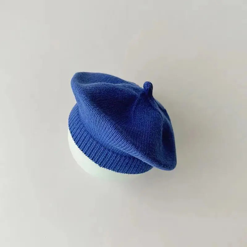 Fashion Cute Baby Knitted Beret Hat Solid Color Children's Warm Hats Autumn Winter Cap For Kids Outdoor Bonnet Accessories Gift