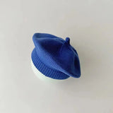 Fashion Cute Baby Knitted Beret Hat Solid Color Children's Warm Hats Autumn Winter Cap For Kids Outdoor Bonnet Accessories Gift