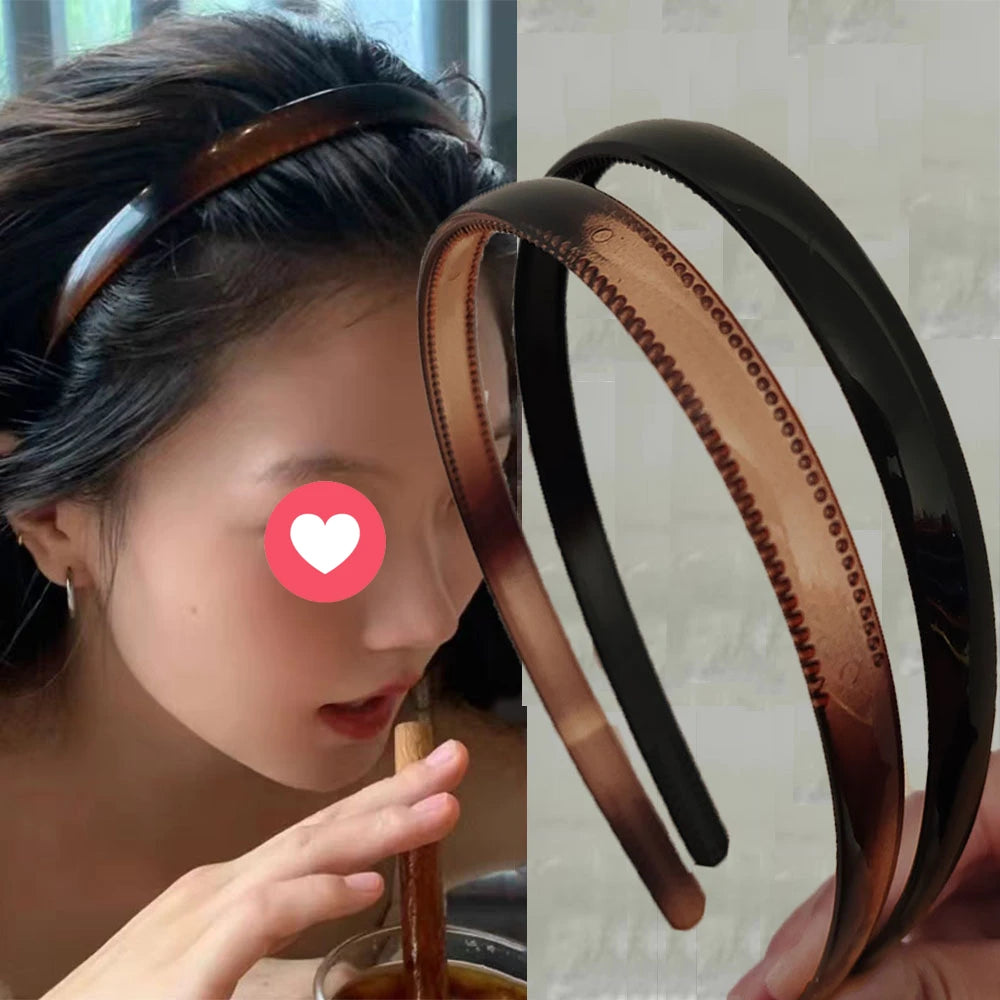 2pc European and American High Quality Black Hairbands Headbands for Women Girls Men Korean Sport Washface Hair Accessories Tool