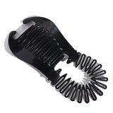 Women Comb Hair Riser Claw Flexible Headwear Black Brown Banana Barrettes Clip Hair Holding Tool Fashion Elastics Hair Comb