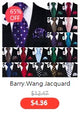 Barry.Wang Novelty Silk Men Tie Handkerchief Cufflinks Set Jacquard Animal Dinosaur Bat Gravat Necktie For Male Wedding Business