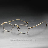 Vintage Small Square Oval 6.5g Ultra-Light Pure Titanium frame ，KJ45|Thin Frame of Golden Wire|For Men and Women