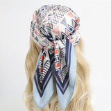 Luxury 70cm Silk Satin Square Scarf for Women Print Neckerchief Hijab Foulard Female Head Tie Shawl Wraps Bandana Echarpe New