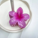 2024 Bohemian Beach Vacation Frangipani Egg Flower Hair Clips Lily Flower Hawaii Beach Hair Claw for Women Girl Hair Accessories