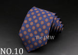 Leisure Men's Striped Tie 8cm Floral Paisley Brown Grey Necktie Business Daily Wear Cravat Wedding Party Collar Accessories Gift