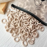 50/100Pcs Colorful Basic Nylon Ealstic Hair Ties for Girls Ponytail Hold Scrunchie Rubber Band Kid Fashion Hair Accessories