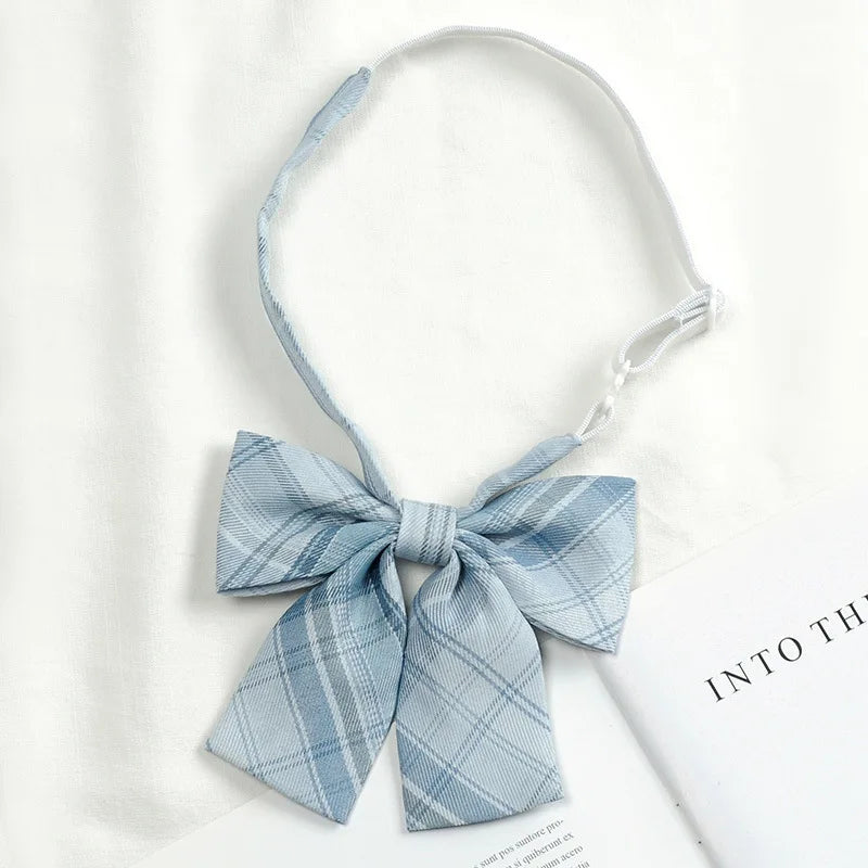 Fashion JK Bowtie Women College Student Collar Tie Cotton Plaid Bowknot Lolita Girls Adjustable Butterfly Anime Cosplay Cravat