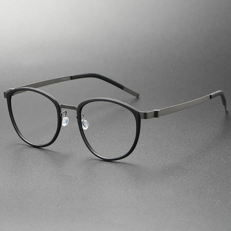 9737 new integrated screwless pure titanium glasses frame