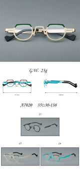New stylish round glasses frame 7020 retro ultra-light pure titanium glasses frame can be equipped with prescription glasses.