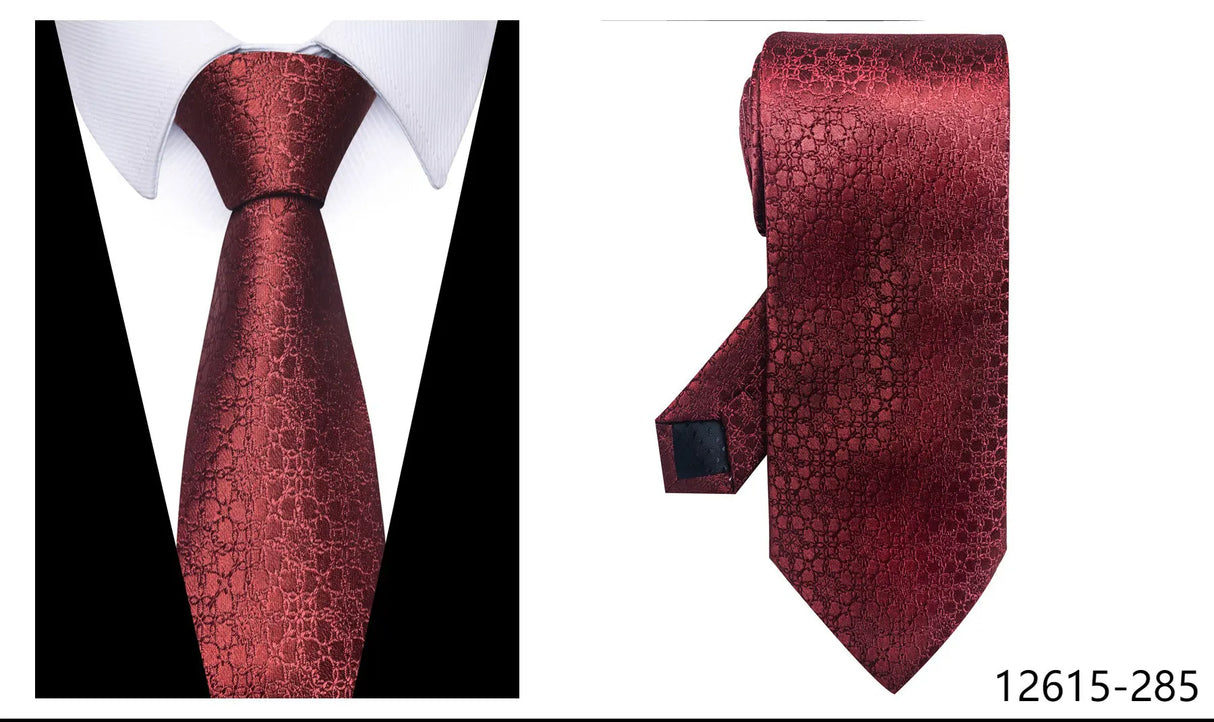 100% Silk Brand Purple Tie Men Necktie High Quality Mix Colors Silk 7.5 cm Gravatas Accessories Wedding April Fool's Day