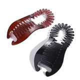 Women Comb Hair Riser Claw Flexible Headwear Black Brown Banana Barrettes Clip Hair Holding Tool Fashion Elastics Hair Comb