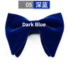 Men's Business Bow Tie Velvet  Royal Blue Burgundy Double Deck Big Bowtie Fashion New Mens Wedding Horns Bowties Gifts for Men