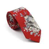 New Men's Floral Neck Ties Casual Cotton Slim Tie Skinny Wedding Party Suit Collar Flower Neckties Gravata Accessories Gift