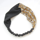 Clearance Fresh Colorful Turban Headbands Women Spring Summer Chiffon Headband Head Wrap Wide Lattice Hairband Hair Accessories