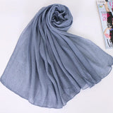 Autumn New Voile Scarf For Women Girls Solid Color Cotton Sunscreen Scarves Summer Soft Foulard Viscose Female Wrap Shawls