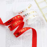 5Yards Mother's Day Thread Ribbons Cake Gifts Box Packaging Wedding Bouquet Birthday Christmas Bowknot Scene Party Decoration