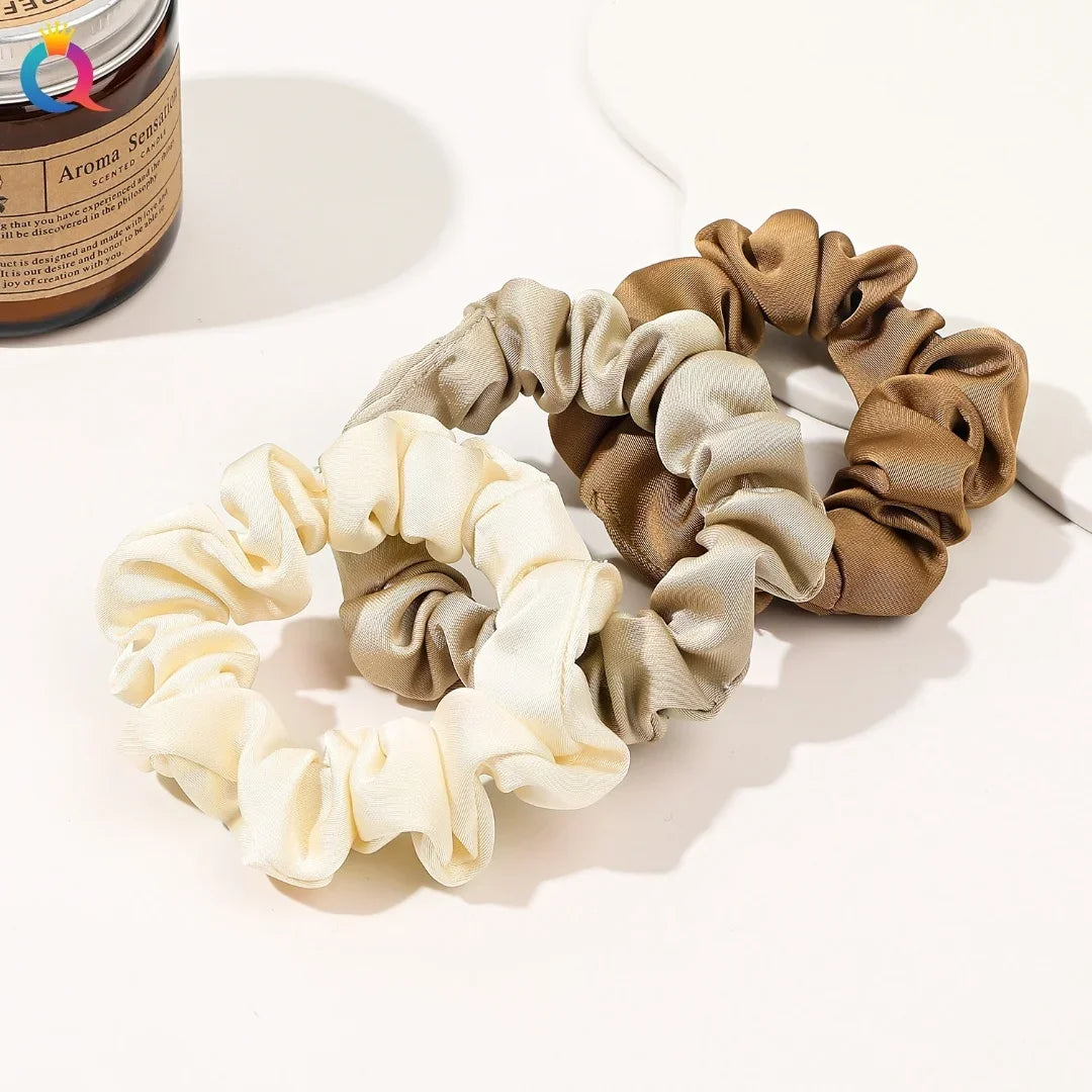 Black Elegant Hair Tie Women Simple Small Intestine Hair Bands High Elastic Comfortable Ponytail Hair Accessories Wholesale