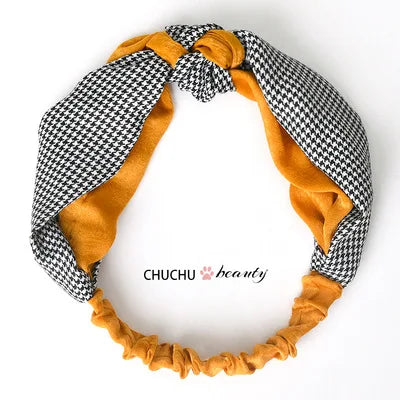 Cross elastic headband chiffon silk headband ladies headband hair accessory sports face wash