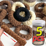 High Elastic Thicken Hair Rope Towel Pleated Scrunchie High Ponytail Holders Rubber Band Elastic Women Hair Ring Hair Accessory
