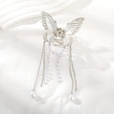 AWAYTR Shark Crab Clips Girls Hairpin Hair Accessories Korean Women Simple Hair Claw Clip Butterfly Pearl Tassel Hair Clip