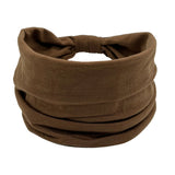 Headwrap Solid Color Knot Wide Headbands for Women Soft Cotton Sports Elastic Hair Bands Accessories Yoga Bandana Bandage