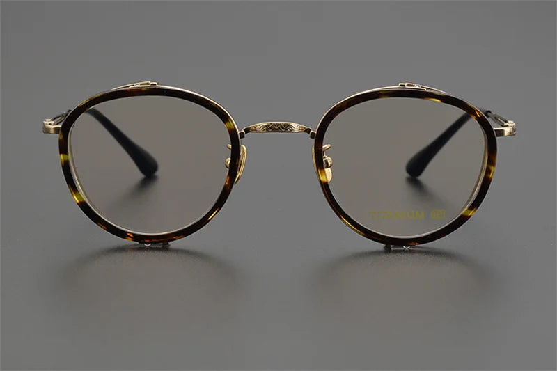 Exquisite Titanium Handmade Glasses Frame Mens Women Retro Square Spectacle Frames Eyeglasses Japanese Design Oval Round Eyewear