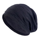 Unisex Men Women Beanie Cotton Night Sleep Cap Bonnet Chemo Hat Headwear Turban Baggy Hair Care Nightcap Pullover Hat Solid Colo
