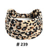 Leopard Print Headbands for Women Wide Boho Turban Head Wraps Cotton Knotted Elastic Hairbands Non Slip Workout Hair Accessories