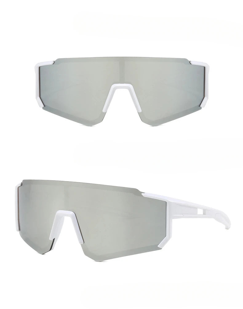 New Style Wrap-around Fashion Sports Glasses For Men And Women,Mirrored,Reflective Lenses,Outdoor Activities Like Cycling,Skiing