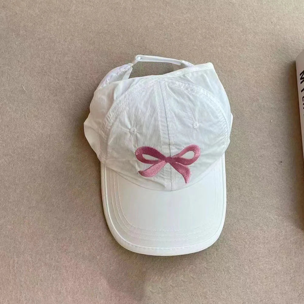 Fashion High Ponytail Kids Boy Girl Sun Hats Quick Drying Baseball Caps Adjustable Travel Caps Children Peaked Hats With Hole