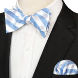 EASTEPIC Striped Bow Tie for Men Hanky Set Plaid Accessory Paisley Neckwear Floral Design Polka Dot Pure Black Evening Party