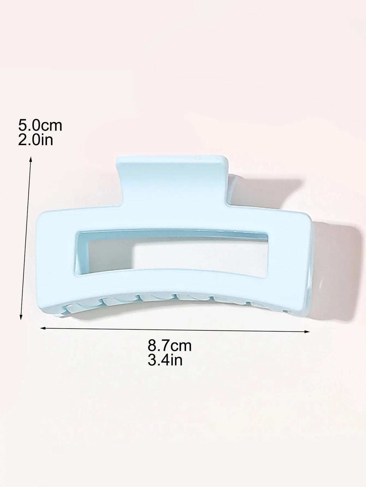 7 Pcs Big Hair Claw Clips 3.4" Non-slip Big Square Matte for Women Girls, Strong Hold Banana Clips for Thick Thin Hair