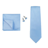 Corbata de marca de moda hecha a mano, sólida, con pañuelo y gemelos, para hombre, corbata, traje, camisa, accesorios de boda, regalos para hombre.