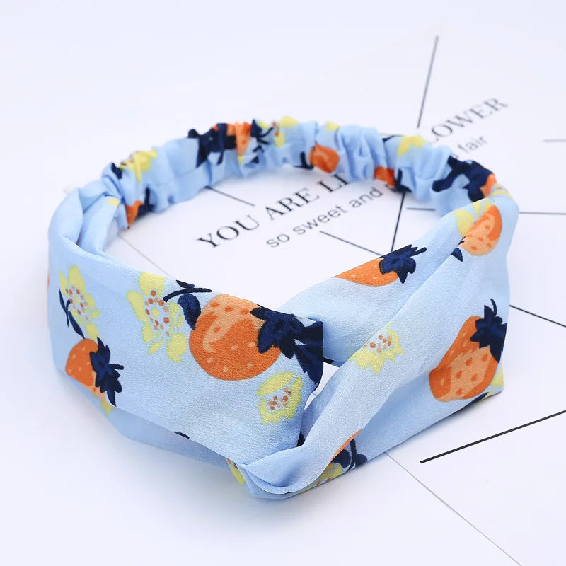 Women Headband New Fashion Hair Bands Bohemian Cross Elastic Hair Band For Ladies Black Purple Female Head band Hair Accessories