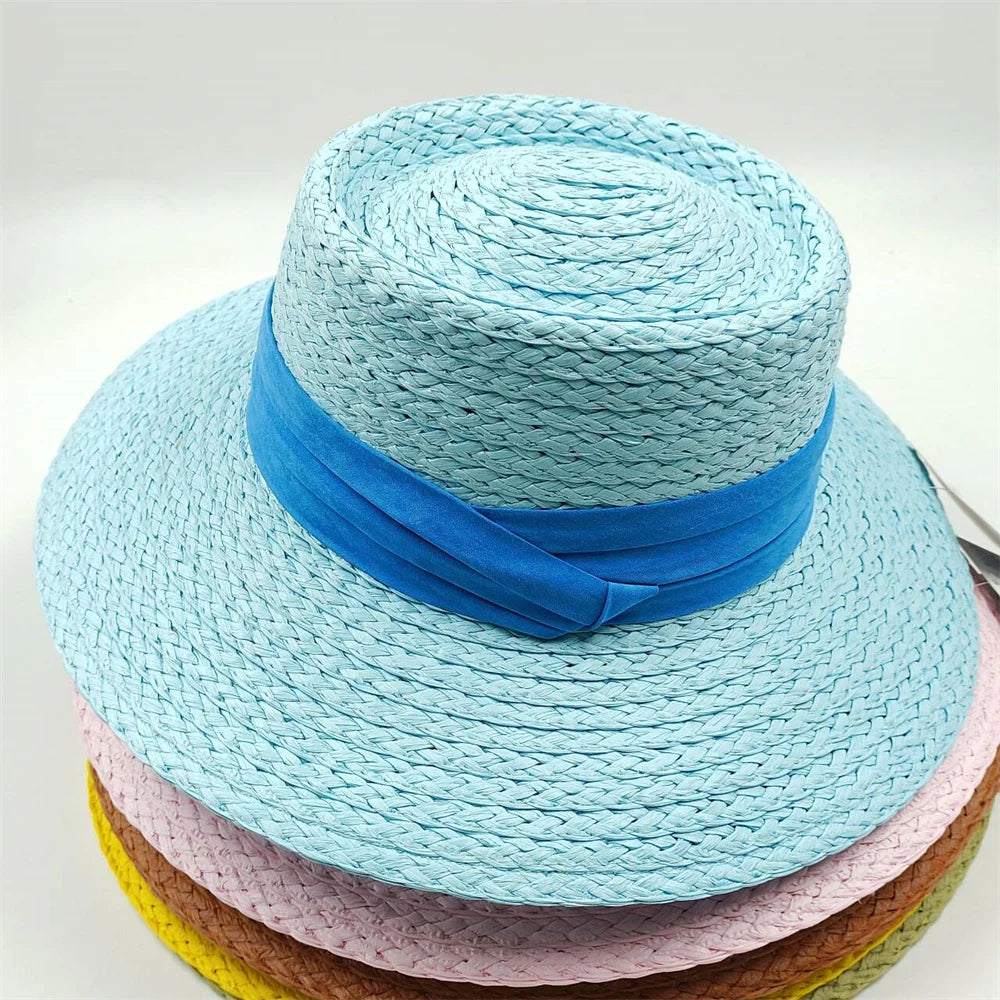 2024 Handmade Big Brim Hat Oversized Tassel Burrs Women Men Straw Sun Brim Hats Natural Raffia Panama Beach Summer Hat