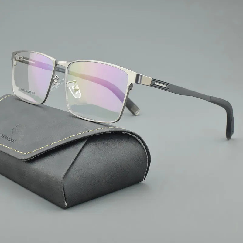 Titanium Alloy Glasses Frames Men Eyewear Optical Prescription Glasses Frame Large Face Eyeglasses square Myopia Retro spectacle