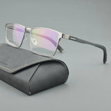 Titanium Alloy Glasses Frames Men Eyewear Optical Prescription Glasses Frame Large Face Eyeglasses square Myopia Retro spectacle